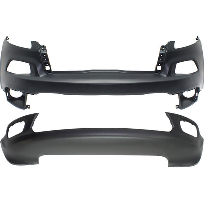 New Bumper Covers Fascias Set of 2 Front for Cherokee CH1014112, CH1015119 Pair