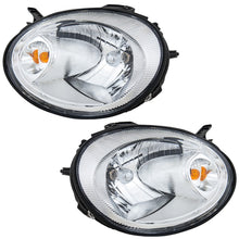 Halogen Headlight Set with Chrome Bezel Left and Right For 2003-2005 Dodge Neon