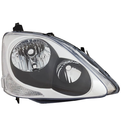 Left and Right Side Headlight For Honda Civic 2004-2005 Si SiR Hatchback Halogen