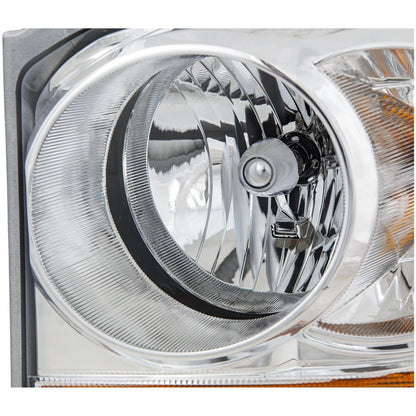Headlight Set For 2004-05 Dodge Durango Halogen With Bulbs 55077720AD 55077721AD