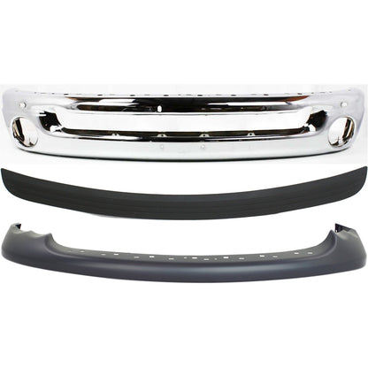 Front Bumper Valance Kit For 2002-2005 Dodge Ram 1500 2003-2005 Ram 2500 Chrome