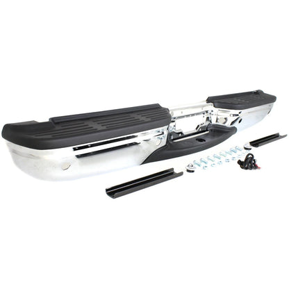 Step Bumper For Ford F-250 Super Duty 2001-2007 Rear w/ Hitch Plate Chrome