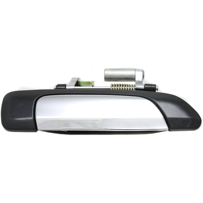 Door Handle Set For 2001-2005 Honda Civic Chrome Lever Black Housing Outer 4Pc