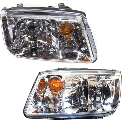 Headlight Set For 2002 2003 2004 2005 Volkswagen Jetta Left and Right 2Pc