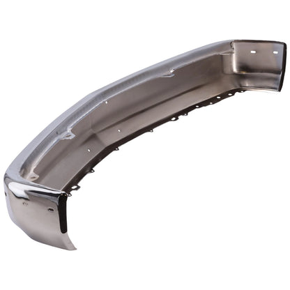 1-Piece Front Bumper For Chevrolet C1500 1988-99 C/K Gas w/ Impact Strip Bright