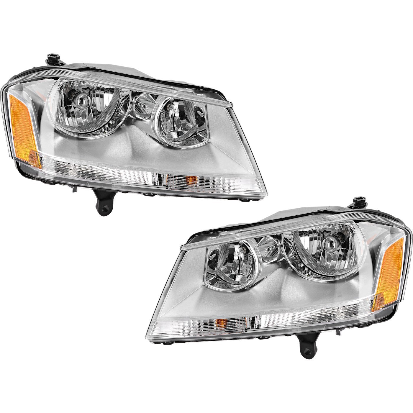 Headlight Assembly Set For 2008-2014 Dodge Avenger Sedan Left Right With Bulb
