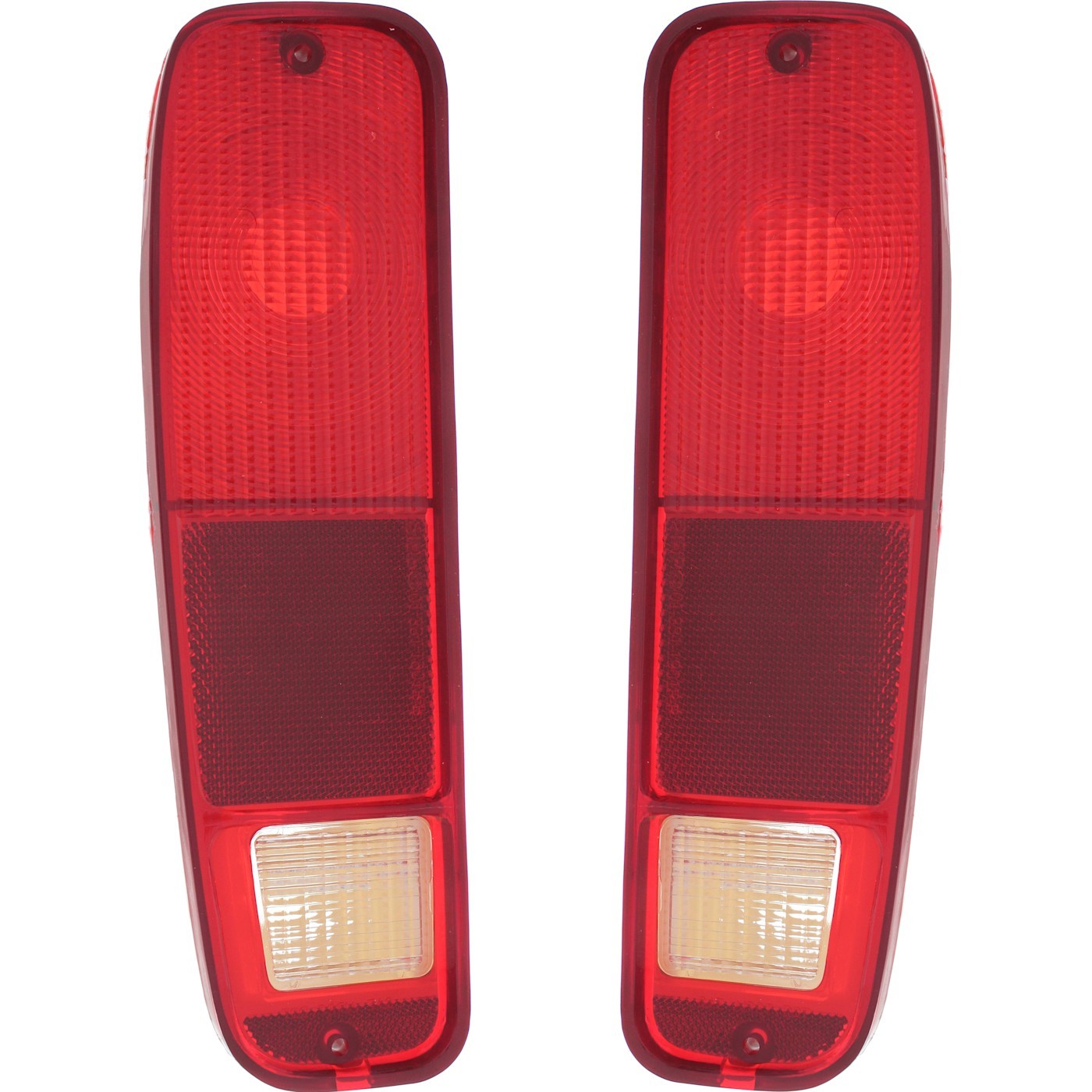 Set of 2 Tail Light For 75-79 Ford F-150 Custom LH & RH Clear & Red Lens