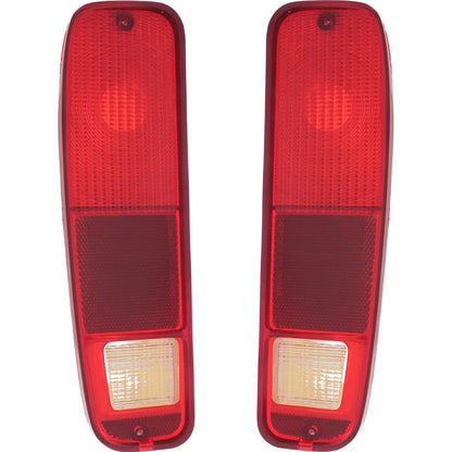 Set of 2 Tail Light For 75-79 Ford F-150 Custom LH & RH Clear & Red Lens
