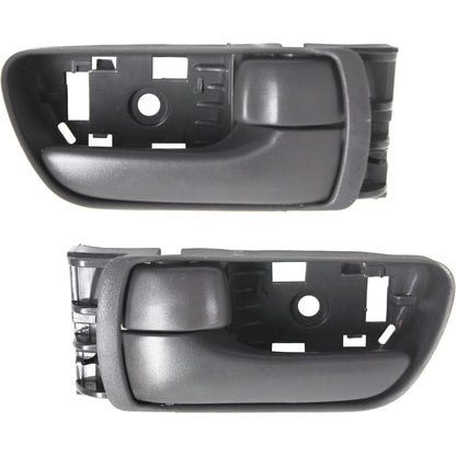 Interior Door Handle For 2004-2010 Toyota Sienna Set of 2 Front Gray Plastic