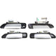 Door Handle Set For 2001-2005 Honda Civic Chrome Lever Black Housing Outer 4Pc