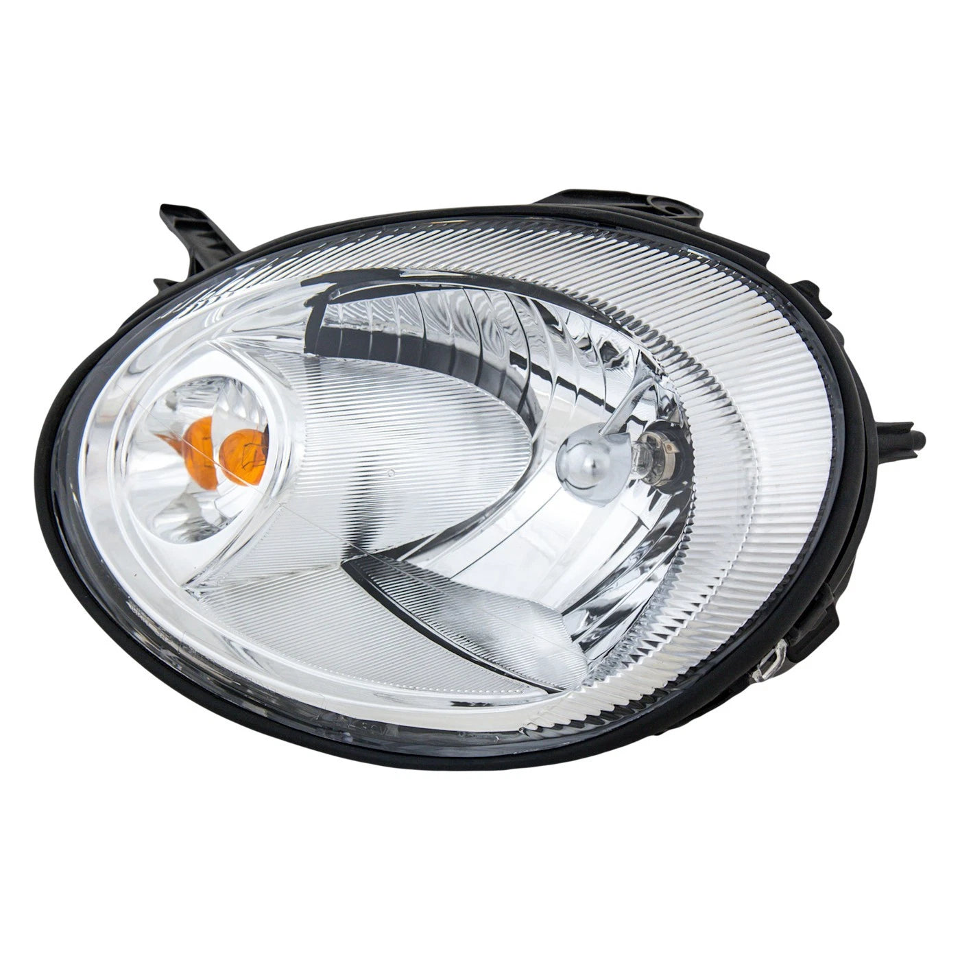 Halogen Headlight Set with Chrome Bezel Left and Right For 2003-2005 Dodge Neon