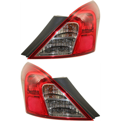 Set of 2 Tail Light For 2012-2013 Nissan Versa 1.6 S LH & RH w/ Bulb(s)
