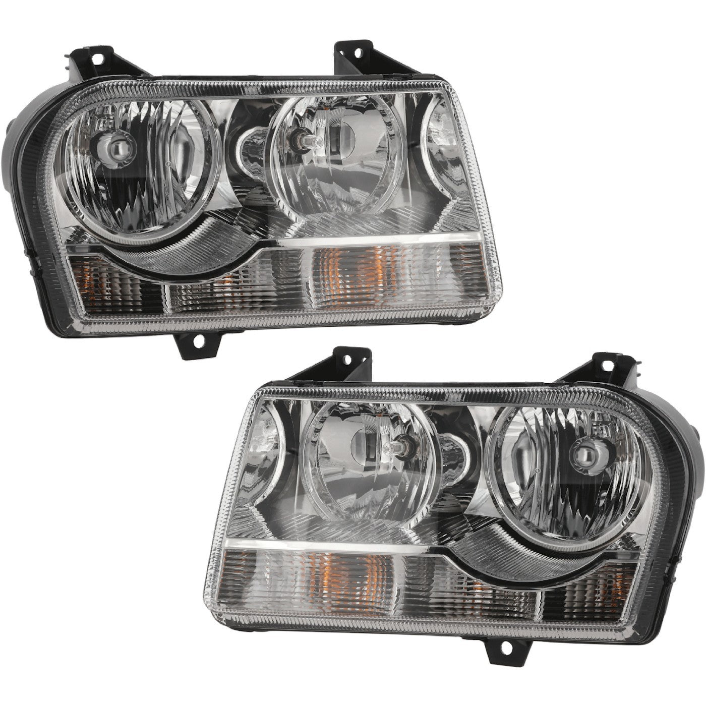 Headlights Headlamps Left & Right Pair Set NEW for 05-10 Chrysler 300