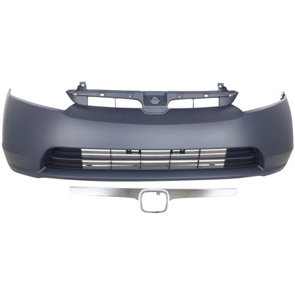 Front Bumper Cover Kit Includes Grille Assembly For 2006-2008 Honda Civic Sedan