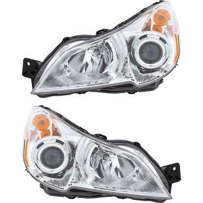Headlight Set For 2010-2012 Subaru Outback Legacy Left and Right With Bulb 2Pc