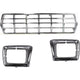 Grille Headlight Door Kit For 1978-79 Ford F-150 Bronco Chrome Shell and Insert