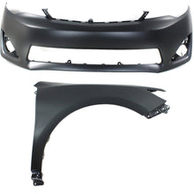 Bumper Cover Kit For 2012-14 Toyota Camry L LE XLE Front w/o Signal Light Holes
