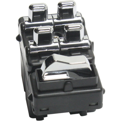 Window Switch For 1998-2002 Lincoln Town Car Front Driver Side 5-Button Chrome
