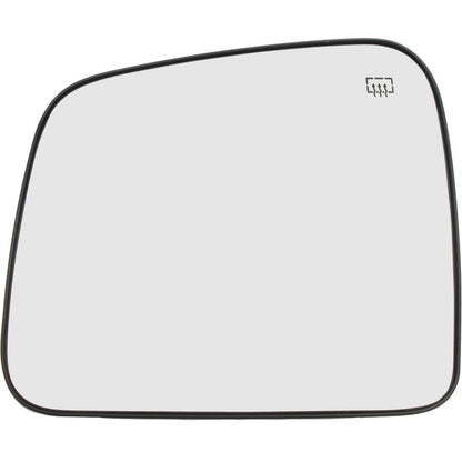 Mirror Glass For 2011-2022 Jeep Grand Cherokee Heated Flat Left - backing plate