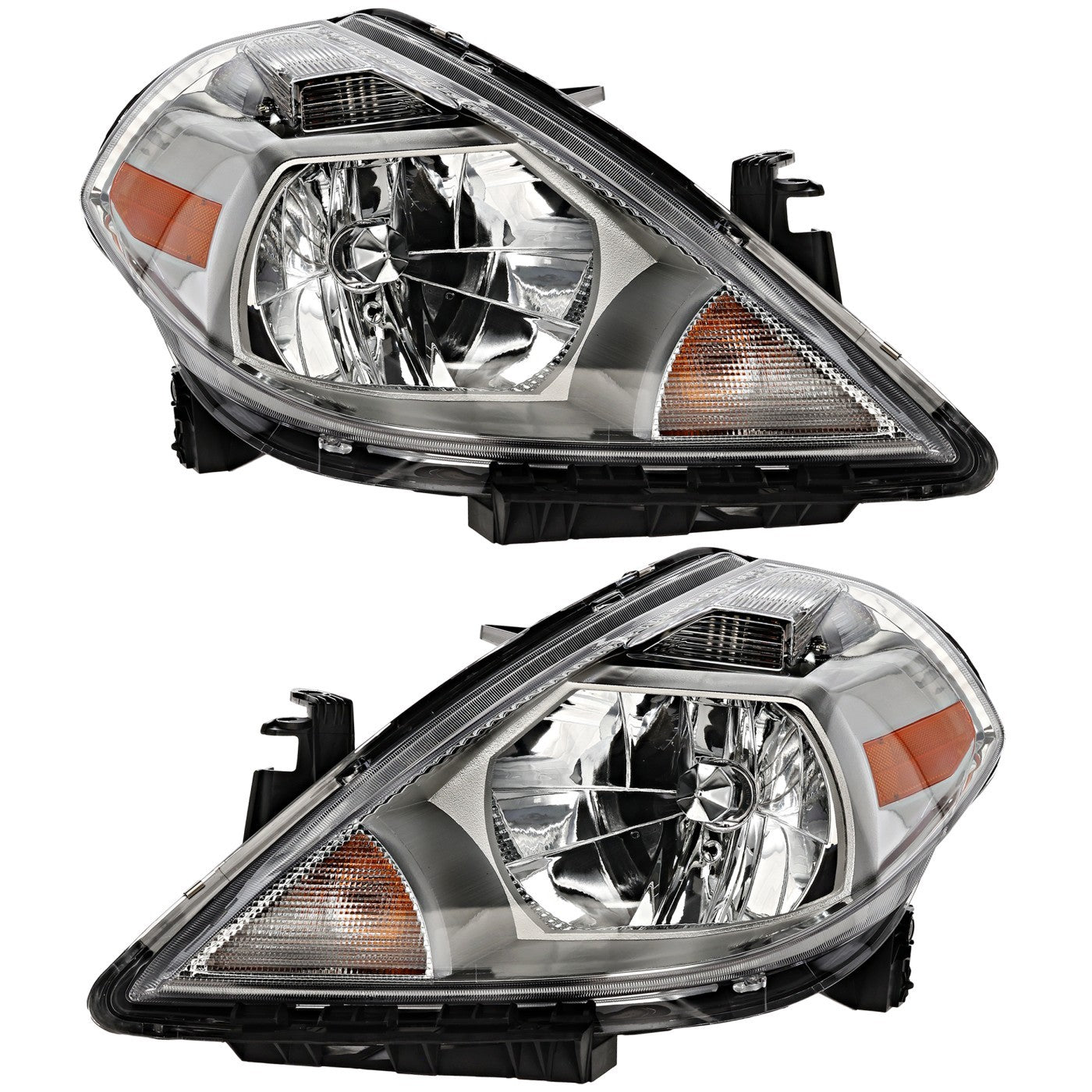 Halogen Headlight Set of 2 For 2007-2012 Nissan Versa Hatcback Left and Right
