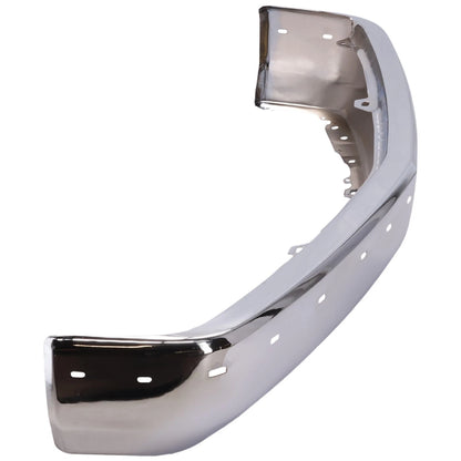 1-Piece Front Bumper For Chevrolet C1500 1988-99 C/K Gas w/ Impact Strip Bright
