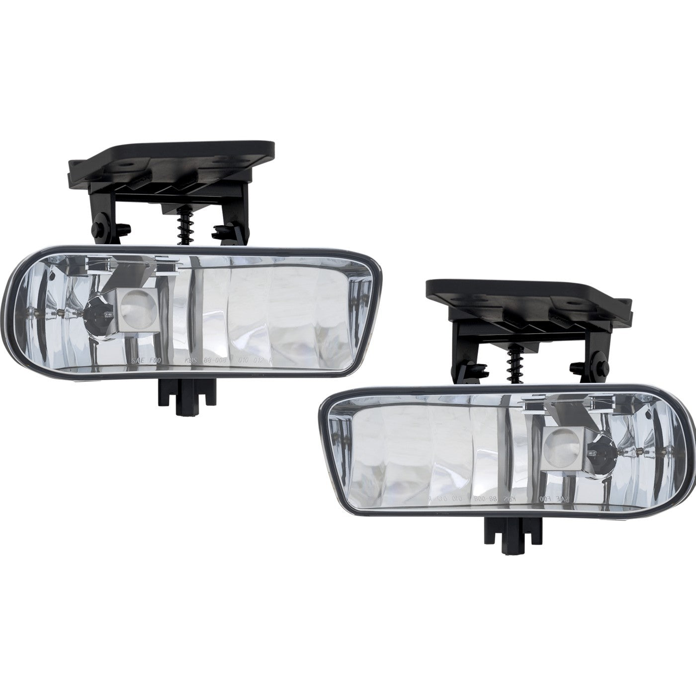 Set Of 2 Clear Lens Fog Light For 1999-2002 GMC Sierra 1500 Left And Right