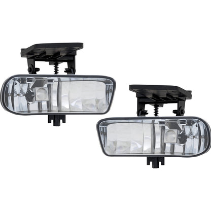 Set Of 2 Clear Lens Fog Light For 1999-2002 GMC Sierra 1500 Left And Right