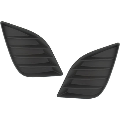 Fog Light Cover Set For 14-16 Toyota Corolla Textured Front TO1039170 TO1038170