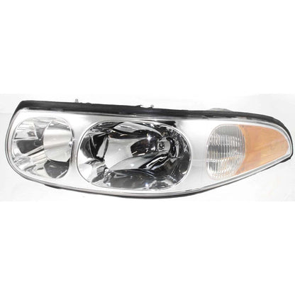 Driver and Passenger Side Headlight For Buick LeSabre 2000-2005 Halogen w/ Bulbs