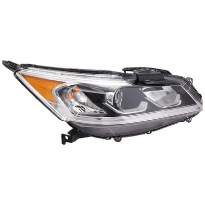Left & Right Headlight For Honda Accord 2016-2017 EX EX-L Sedan Halogen LED DRL