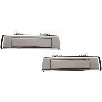 Exterior Door Handle For 87-93 Mazda B2600 B2200 Set of 2 Front Chrome Plastic
