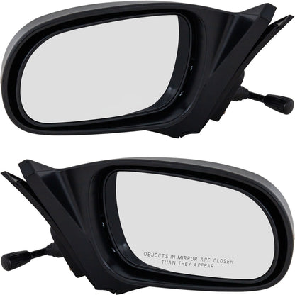 Manual Remote Mirror Set Of 2 For 1996-2000 Honda Civic Coupe Hatchback