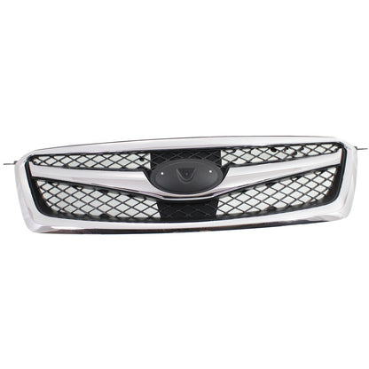 Grille For 2010-2012 Subaru Legacy Chrome Shell w/ Black Insert Plastic