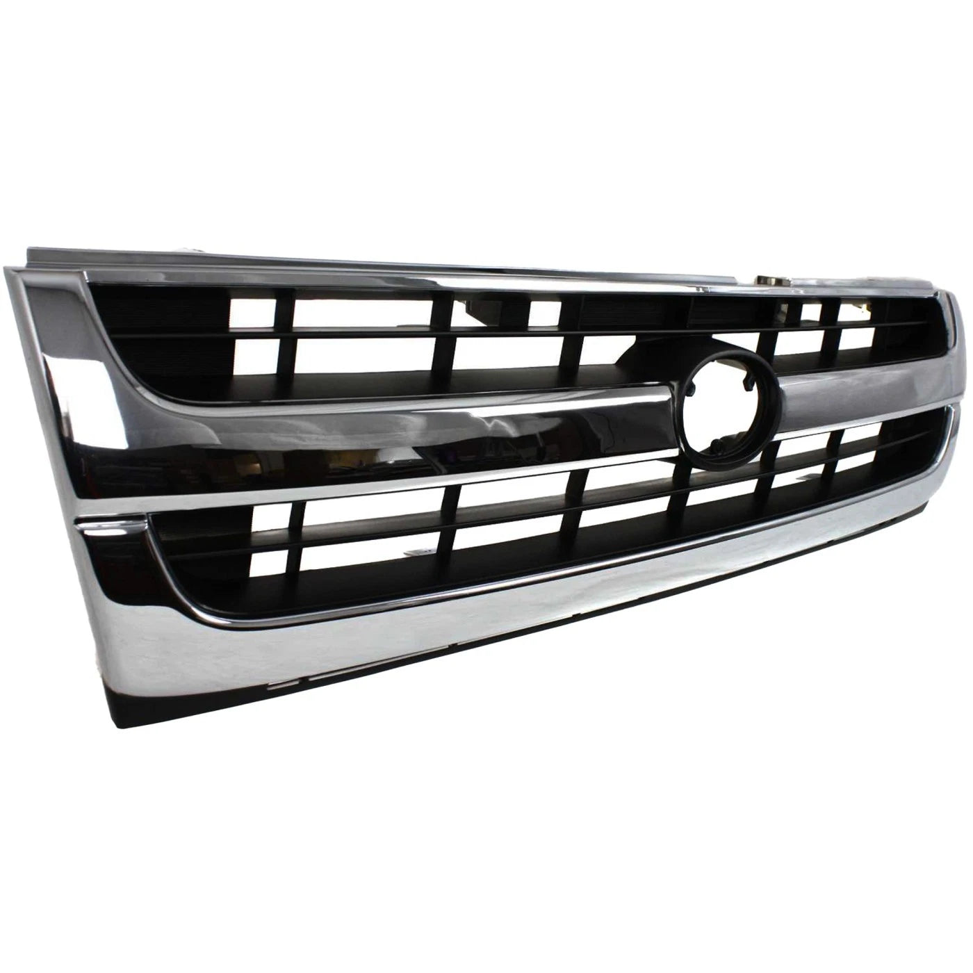 Grille Assembly For 97-00 Toyota Tacoma Chrome Shell w/ Black Insert Plastic 2WD