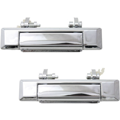 Door Handle Set For 1984-1988 Toyota Pickup Front Chrome Plastic 2-Pcs