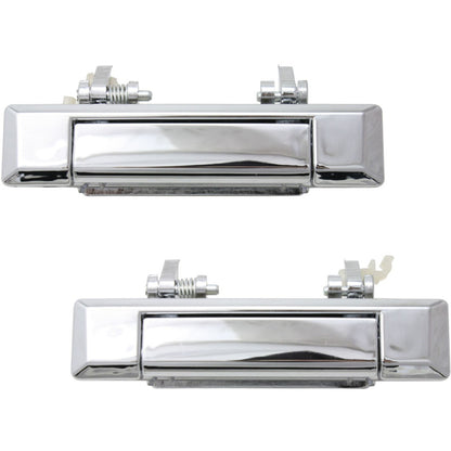 Door Handle Set For 1984-1988 Toyota Pickup Front Chrome Plastic 2-Pcs
