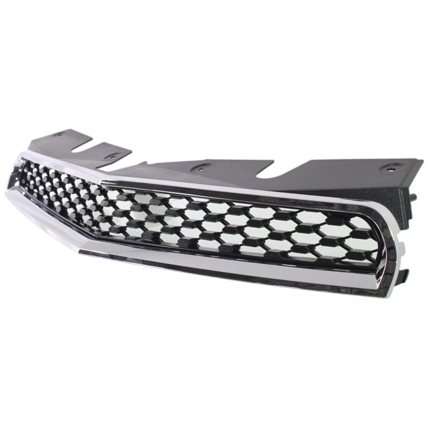 Grille For 2010-2015 Chevrolet Equinox Upper Chrome Shell w/ Black Insert