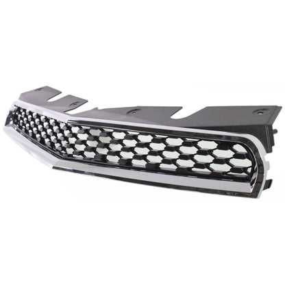 Grille For 2010-2015 Chevrolet Equinox Upper Chrome Shell w/ Black Insert