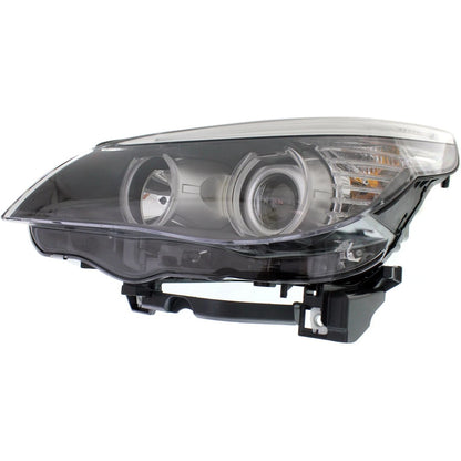 Driver and Passenger Headlight For BMW 528i 2008-2010 Base Halogen with Bulb(s)