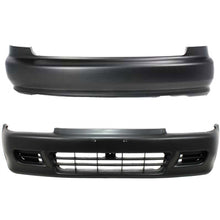 Front & Rear Bumper Cover Set For 1992-1995 Honda Civic Hatchback Primed Plastic