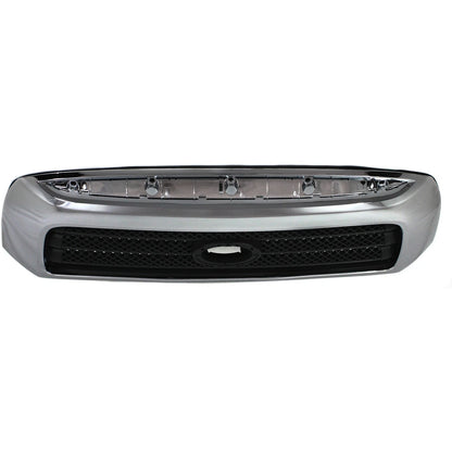 Grille For 2007-2009 Toyota Tundra Chrome Shell w/ Black Insert Plastic