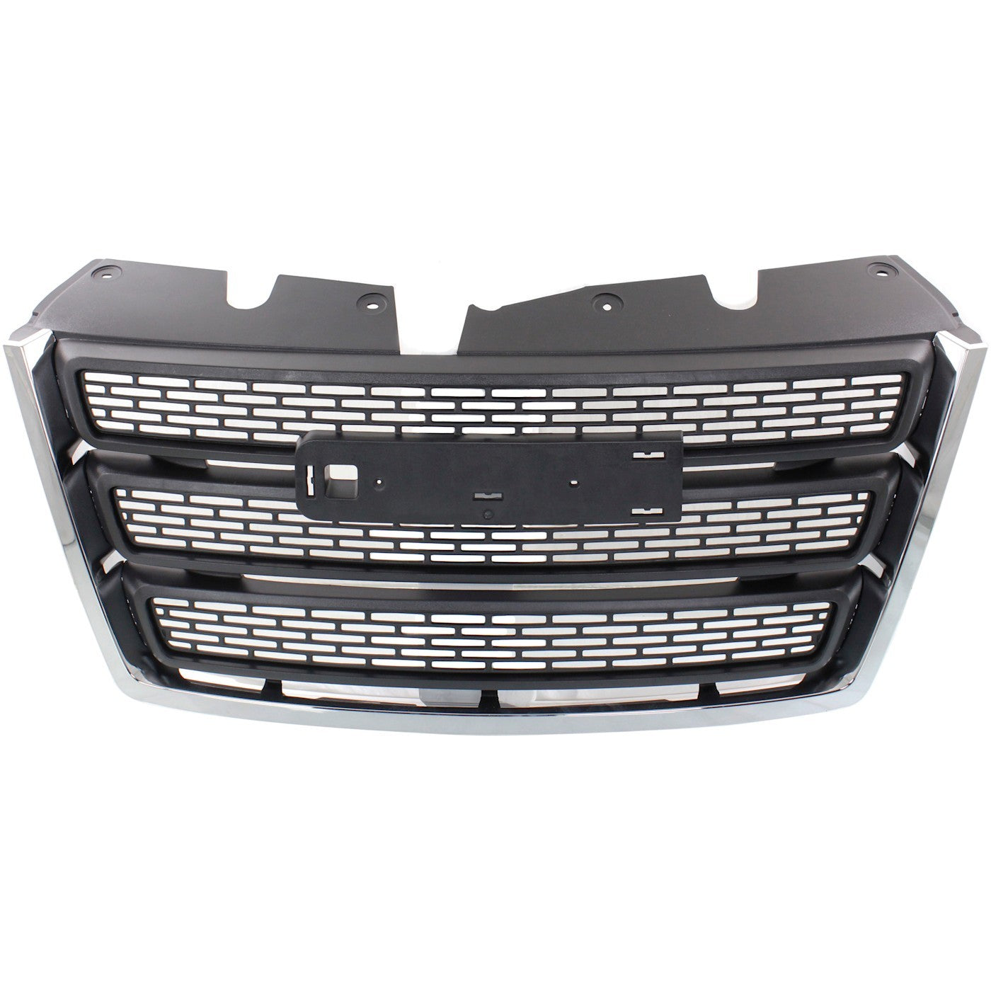Grille Assembly For 10-15 GMC Terrain Black Shell and Insert With Chrome Molding