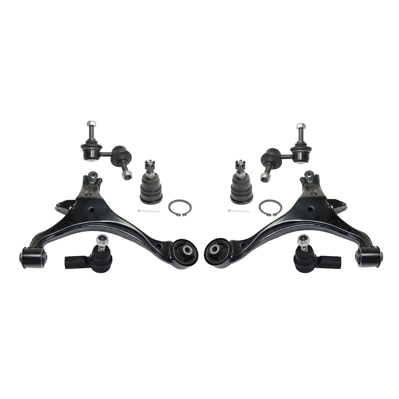 Control Arm Kit For 2002-2004 Acura RSX Front Lower with Sway Bar Link Tie Rod