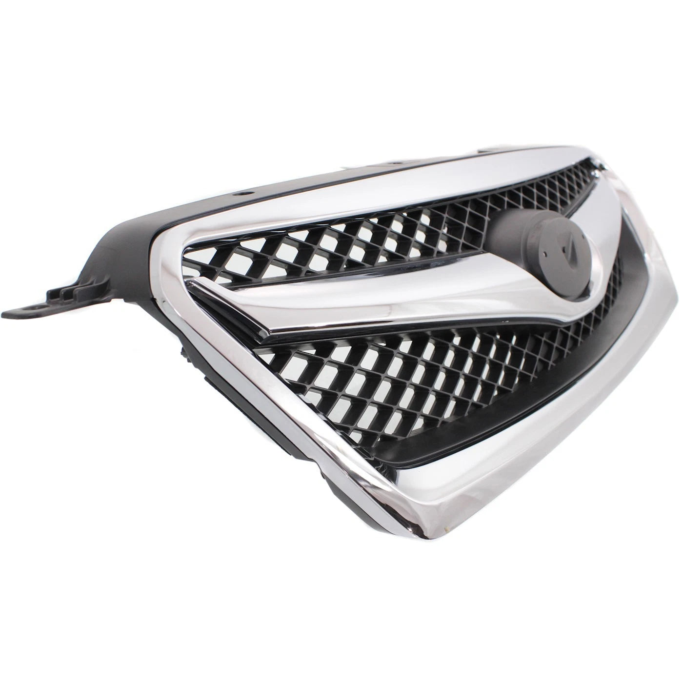 Grille For 2010-2012 Subaru Legacy Chrome Shell w/ Black Insert Plastic