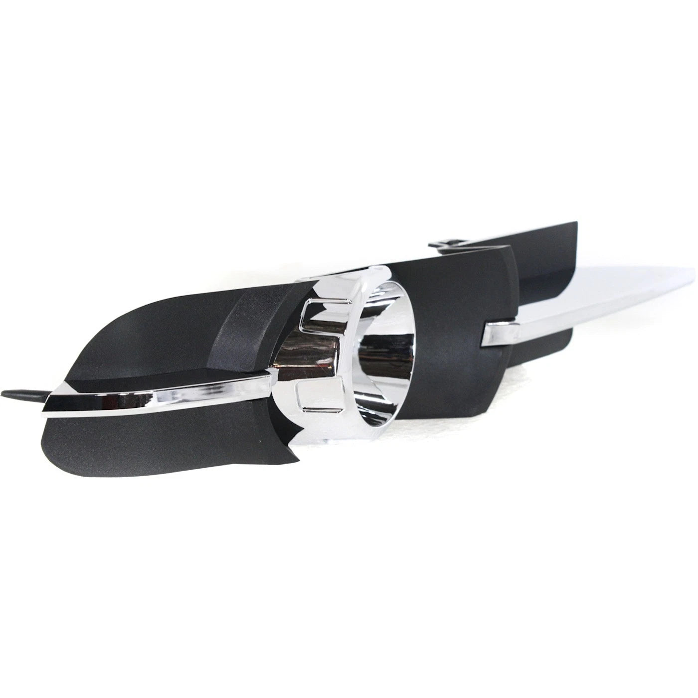 Fog Light Trim Set For 2008-2012 Chevy Malibu Left & Right Black and Chrome 2Pc