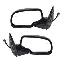 Side View Mirrors Power Heated Smooth Black with Puddle Pair For 00-02 Chevy GMC