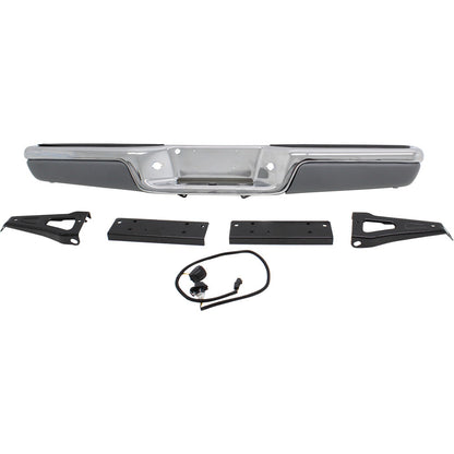 Step Bumper For Dodge Dakota 1997-2004 Rear Bright w/ Gray Pad