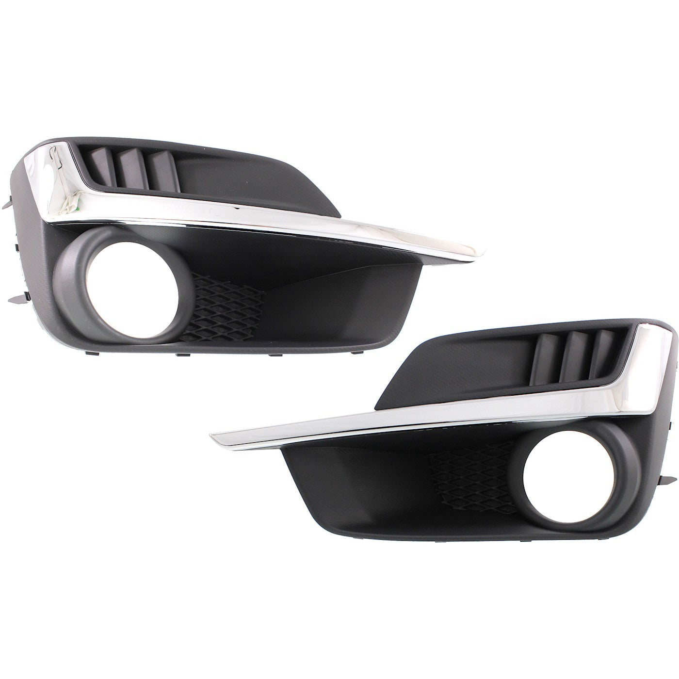 Fog Light Trim Set For 2015-2016 Subaru Impreza Left & Right Primed Plastic 2Pc