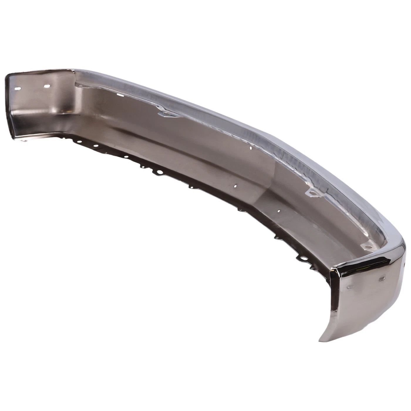 1-Piece Front Bumper For Chevrolet C1500 1988-99 C/K Gas w/ Impact Strip Bright