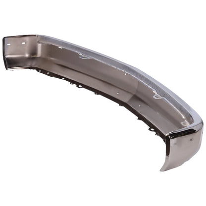 1-Piece Front Bumper For Chevrolet C1500 1988-99 C/K Gas w/ Impact Strip Bright